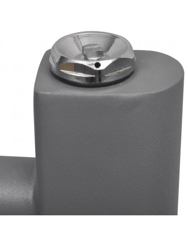 Radiatore Centrale Portasciugamano Dritto Grigio 600 x 1160 mm
