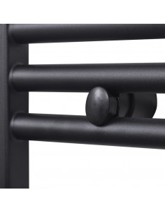 Radiatore Centrale Portasciugamano Dritto Nero 500 x 1160 mm