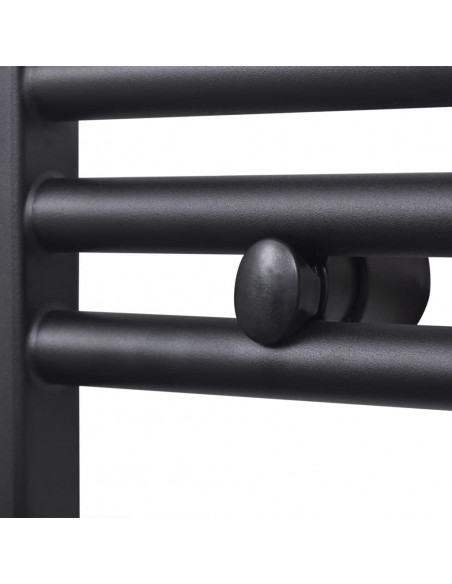 Radiatore Centrale Portasciugamano Dritto Nero 500 x 1160 mm