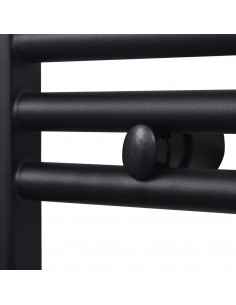 Radiatore Centrale Portasciugamano Dritto Nero 500 x 764 mm