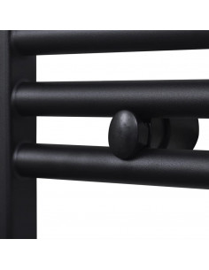 Radiatore Centrale Portasciugamano Dritto Nero 600 x 1160 mm
