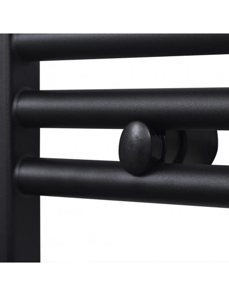Radiatore Centrale Portasciugamano Dritto Nero 600 x 1160 mm