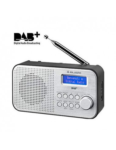Radio Majestic 109194 Rt 194 Dab Silver e Black