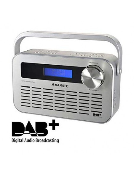 Radio Majestic 109843 Dab 843 Silver e White