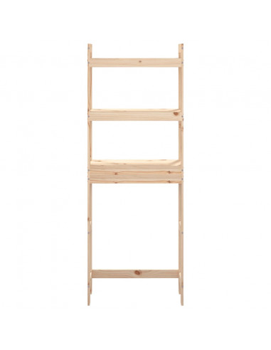 Rastrelliera da Bagno 63x26x171 cm in Legno Massello di Pino