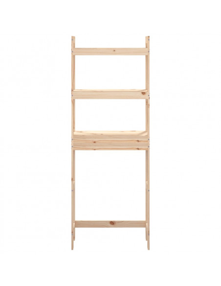 Rastrelliera da Bagno 63x26x171 cm in Legno Massello di Pino