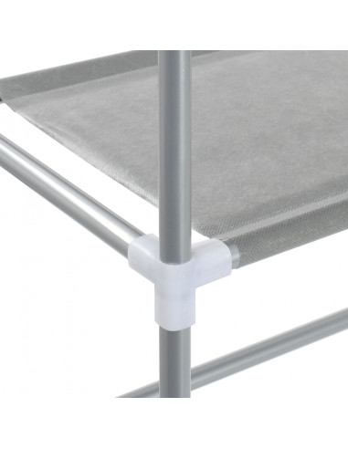 Rastrelliera per Lavatrice a 2 Livelli Grigia 69x28x143cm Ferro