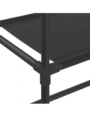 Rastrelliera per Lavatrice a 2 Livelli Nera 69x28x143 cm Ferro