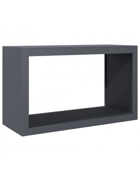 Rastrelliera per Legna da Ardere Antracite 100x40x60 cm Acciaio