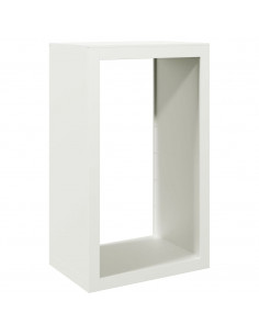Rastrelliera per Legna da Ardere Bianca 60x40x100 cm in Acciaio