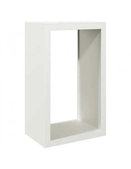 Rastrelliera per Legna da Ardere Bianca 60x40x100 cm in Acciaio