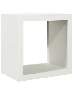 Rastrelliera per Legna da Ardere Bianca 60x40x60 cm in Acciaio