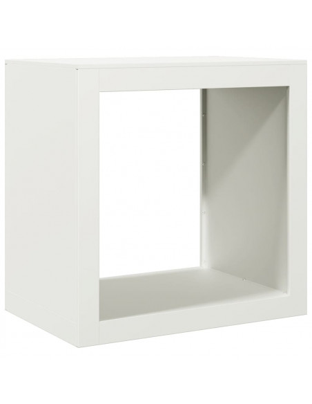 Rastrelliera per Legna da Ardere Bianca 60x40x60 cm in Acciaio