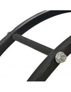 Rastrelliera per Legna da Ardere Nera 70x20x70 cm in Acciaio