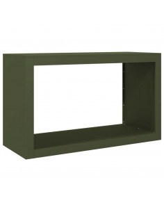 Rastrelliera per Legna da Ardere Verde 100x40x60 cm in Acciaio