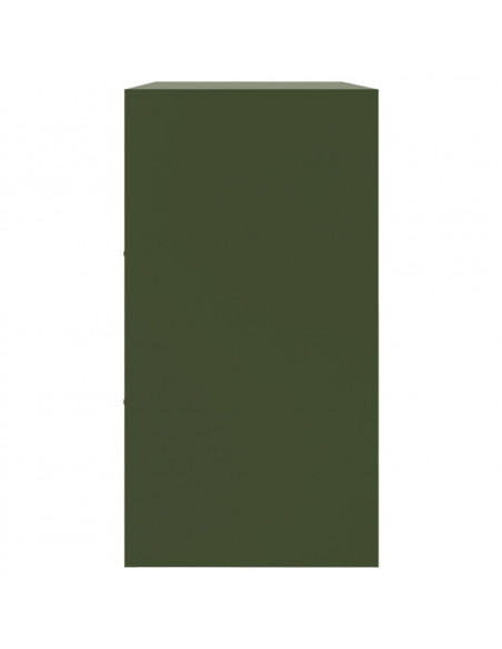 Credenza Verde Oliva 99x39x73 cm in Acciaio