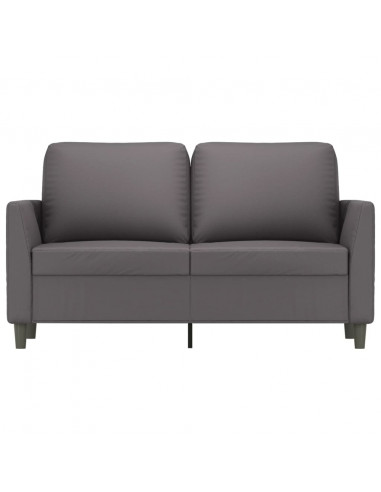 Divano a 2 Posti Grigio 120 cm in Similpelle