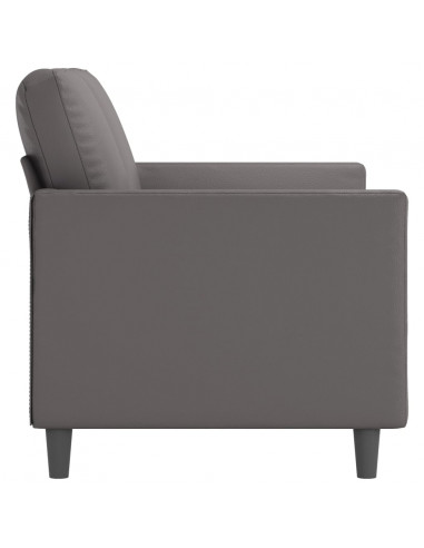 Divano a 2 Posti Grigio 120 cm in Similpelle