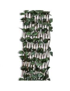 Recinto in Salice a Traliccio 5 pz Foglie Artificiali 180x90 cm