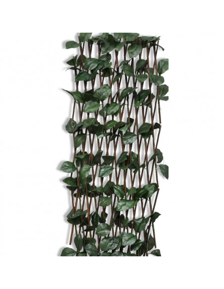 Recinto in Salice a Traliccio 5 pz Foglie Artificiali 180x90 cm