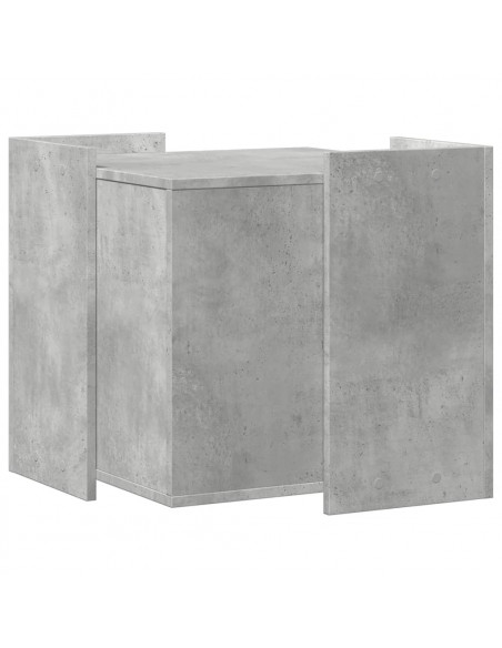 Recinto Lettiera Gatti Grigio Cemento 53x53x51 cm in Truciolato