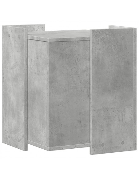 Recinto Lettiera Gatti Grigio Cemento 60x40x40 cm in Truciolato