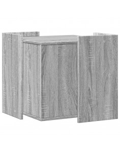 Recinto Lettiera Gatti Grigio Sonoma 53x53x51 cm in Truciolato