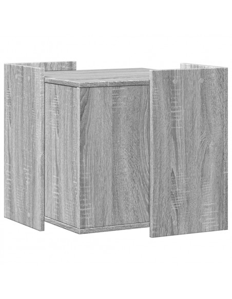 Recinto Lettiera Gatti Grigio Sonoma 53x53x51 cm in Truciolato