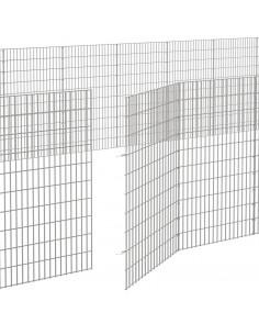 Recinto per Animali Ruspante 24 Pannelli 54x100cm Ferro Zincato