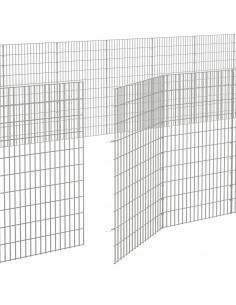 Recinto per Animali Ruspante 48 Pannelli 54x100cm Ferro Zincato