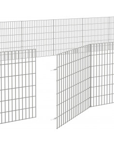 Recinto per Animali Ruspante 48 Pannelli 54x60 cm Ferro Zincato