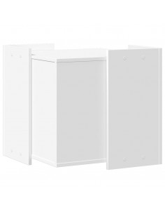 Recinto per Lettiera per Gatti Bianco 53x53x51 cm in Truciolato