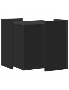 Recinto per Lettiera per Gatti Nero 53x53x51 cm in Truciolato