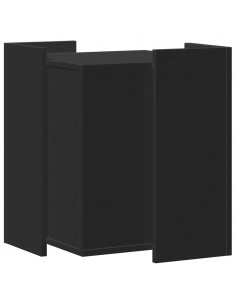 Recinto per Lettiera per Gatti Nero 60x40x40 cm in Truciolato