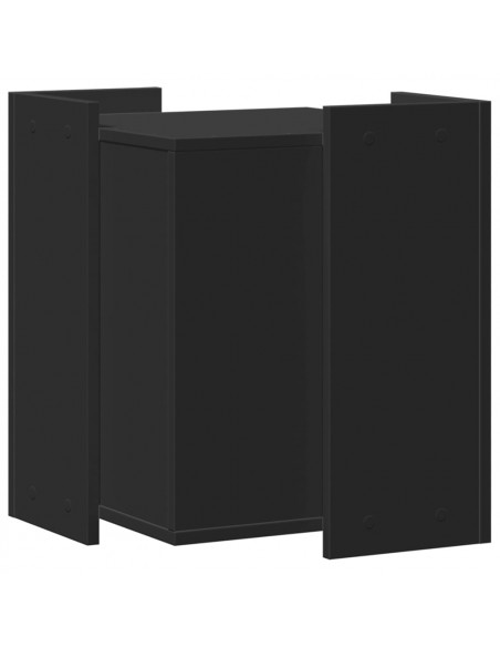 Recinto per Lettiera per Gatti Nero 60x40x40 cm in Truciolato