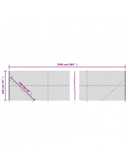 Recinzione a Rete con Flangia Verde 1,6x25 m