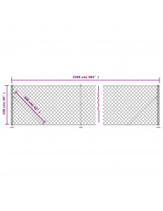 Recinzione a Rete con Flangia Verde 1x25 m