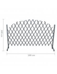 Recinzione a Traliccio in Massello di Abete 1,8x1 m Grigio