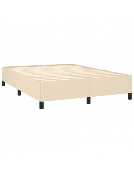 Giroletto a Molle con Materasso Crema 140x19 cm in Tessuto