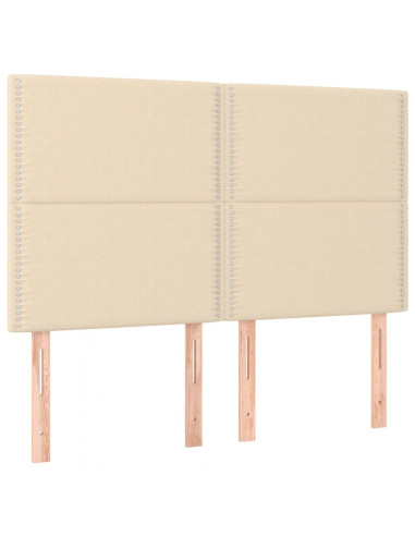 Giroletto a Molle con Materasso Crema 140x19 cm in Tessuto