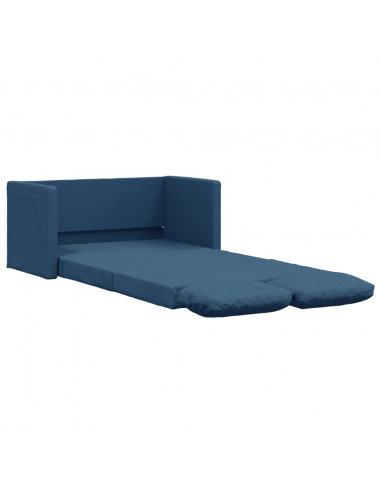 Divano Letto da Terra 2 in 1 Blu 112x174x55 cm Tessuto