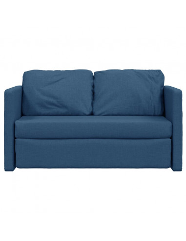 Divano Letto da Terra 2 in 1 Blu 112x174x55 cm Tessuto