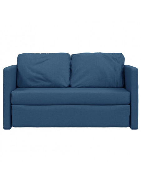 Divano Letto da Terra 2 in 1 Blu 112x174x55 cm Tessuto