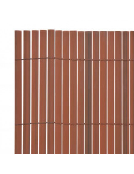 Recinzione da Giardino a Doppio Lato 90x400 cm Marrone