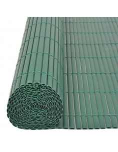 Recinzione da Giardino a Doppio Lato in PVC 90x500 cm Verde