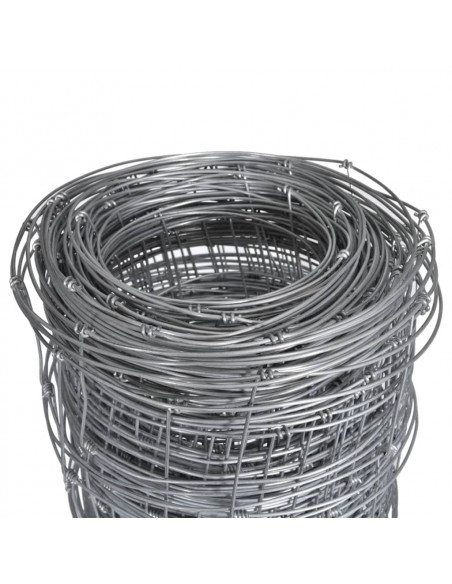 Recinzione da Giardino in Acciaio Zincato 50x1,25 m Argento