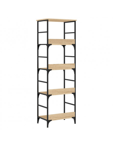 Libreria Rovere Sonoma 50x33x153 cm in Legno Multistrato