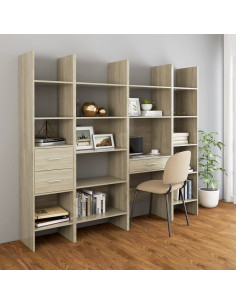 Libreria Rovere Sonoma 60x35x180 cm in Legno Multistrato