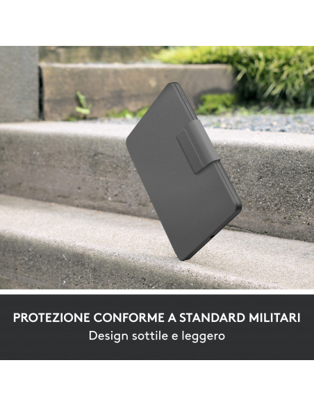 Logitech Rugged Folio QWERTY Italiano Smart Connector Grafite