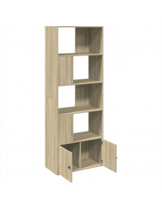 Libreria Rovere Sonoma 70x36x189 cm in Legno Multistrato